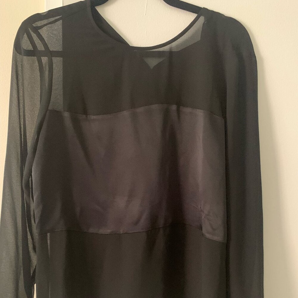 Zara Longsleeve See-Through Shirt with Band
